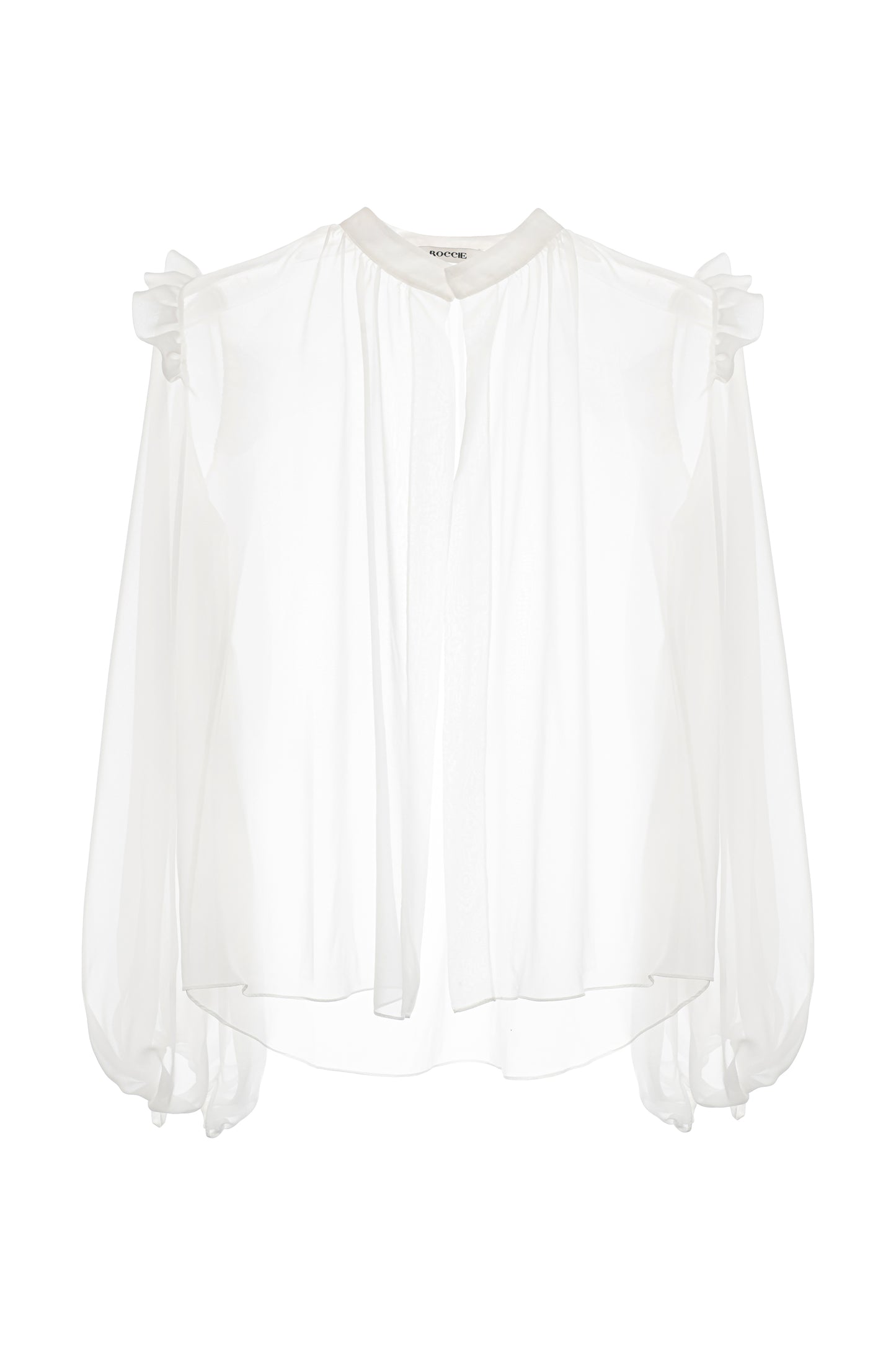 Katie - White Chiffon Shirt