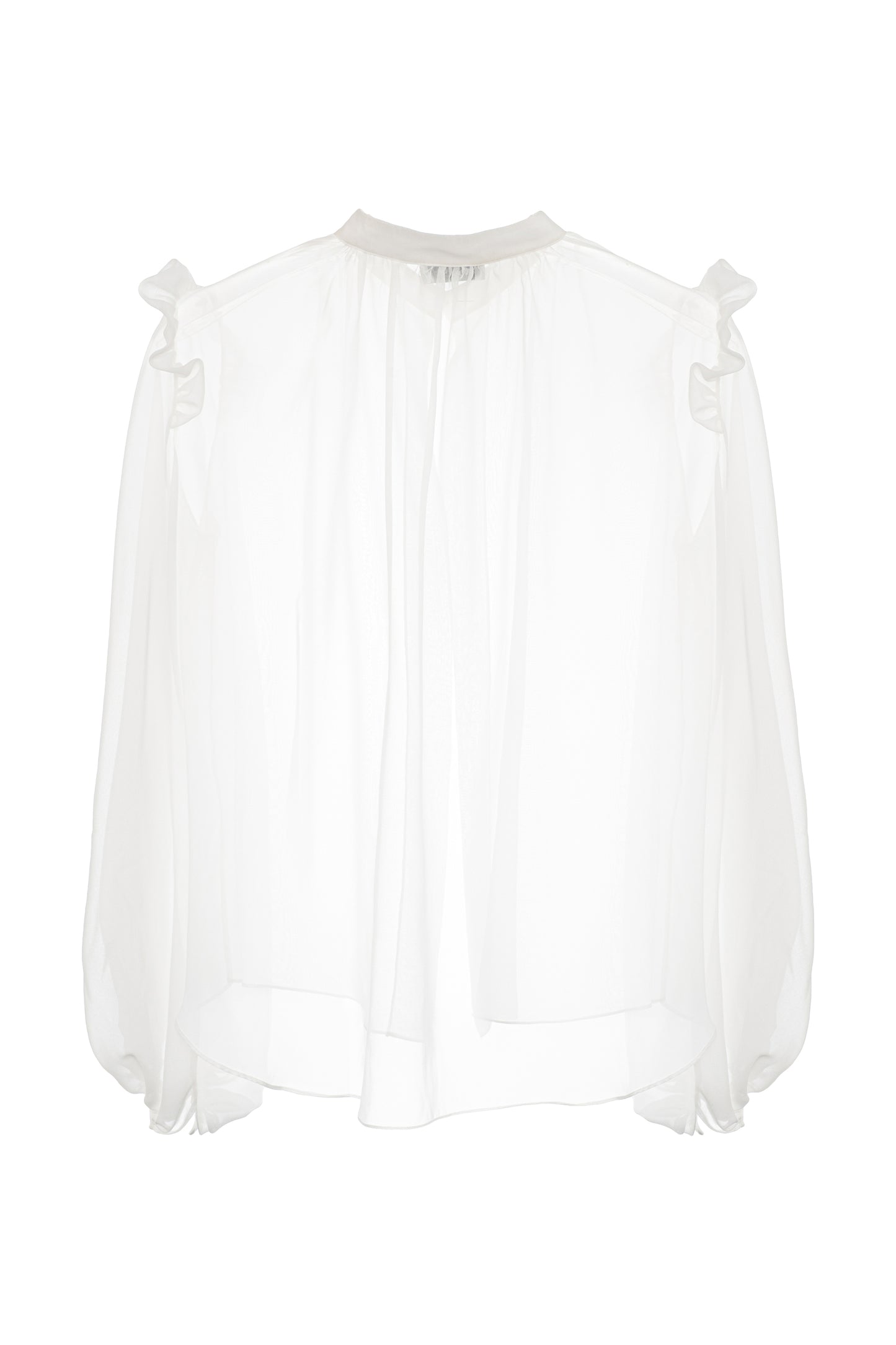 Katie - White Chiffon Shirt