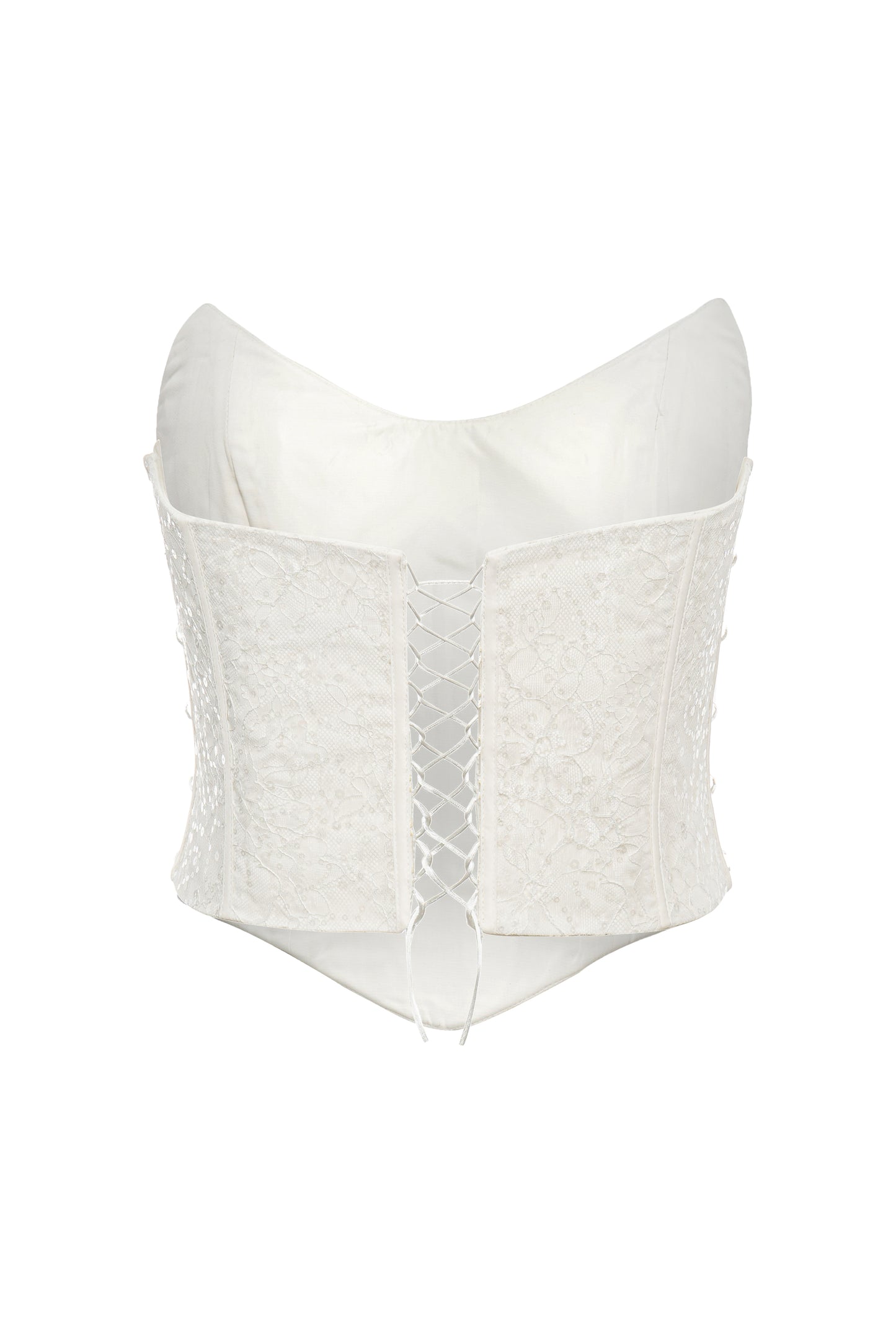 Marie - Strapless Corset With Sequined Side Bead Detail