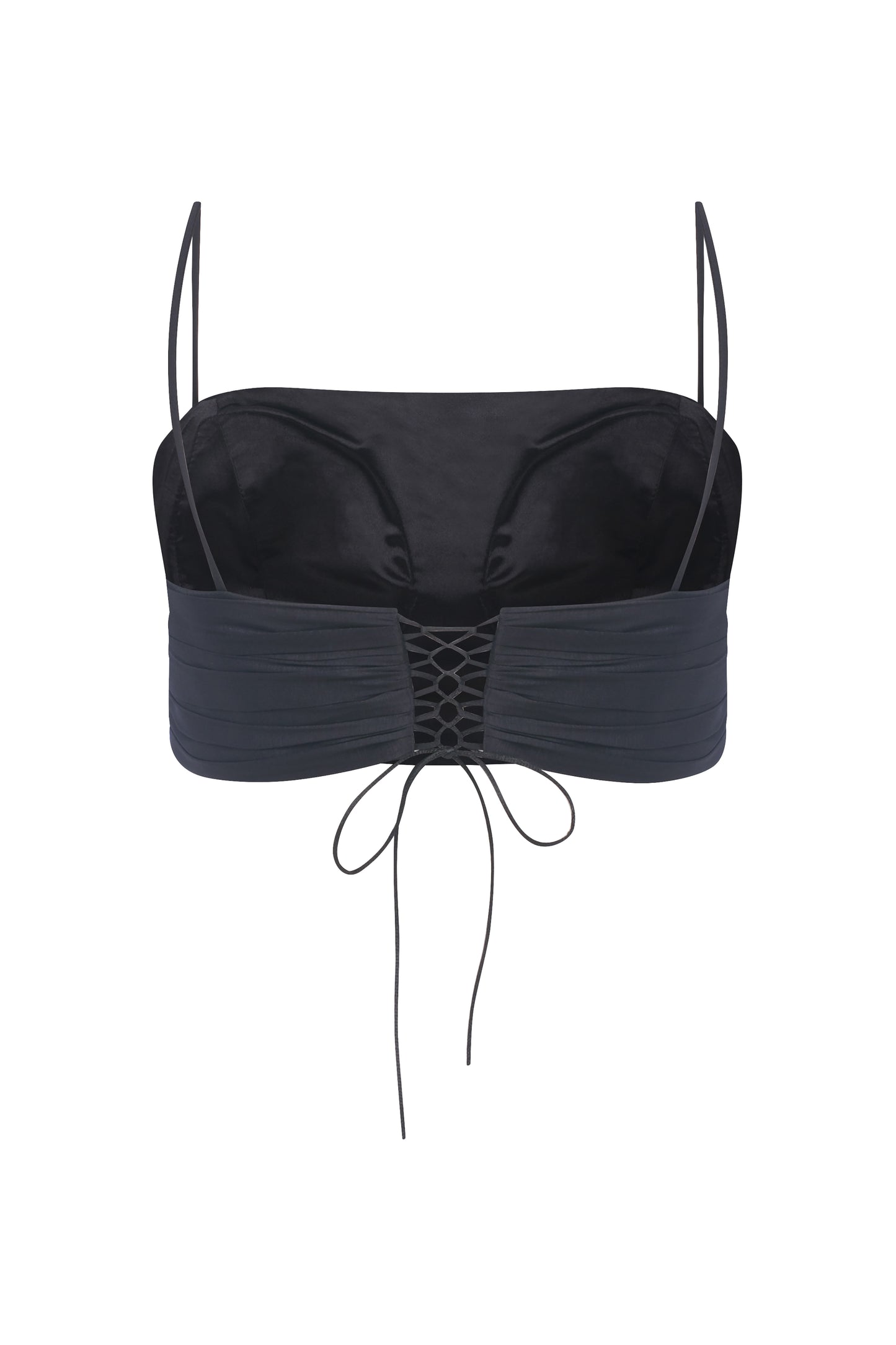 Stella - Strappy Mini Top with Taffeta and Satin Mix