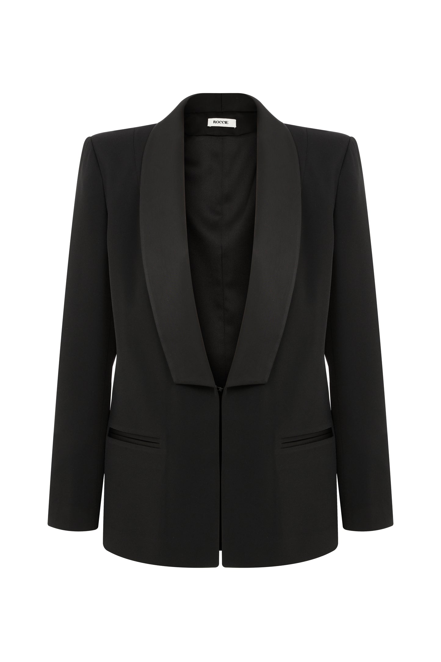 Marlena - Satin-trimmed Crepe Blazer