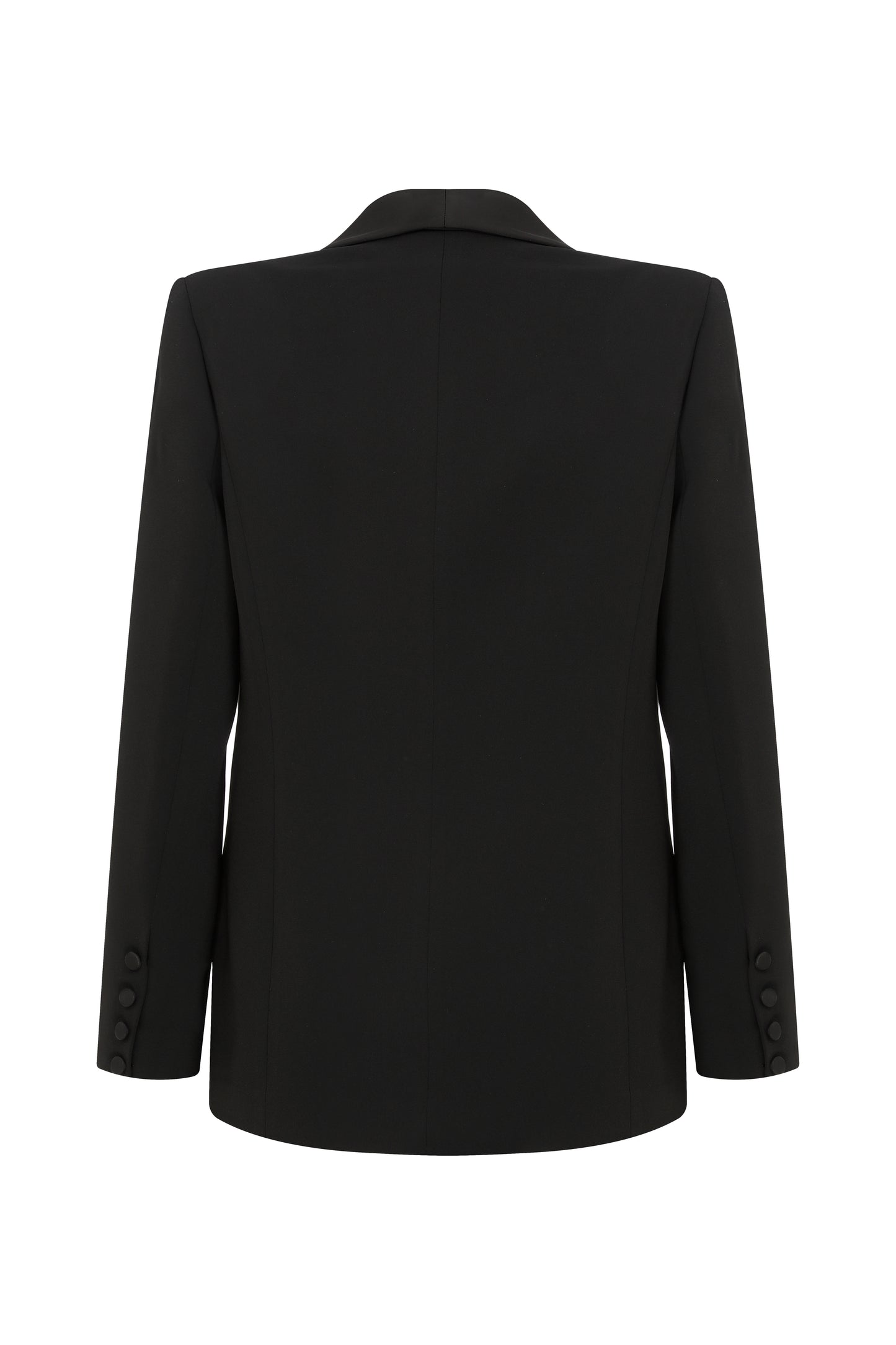 Marlena - Satin-trimmed Crepe Blazer