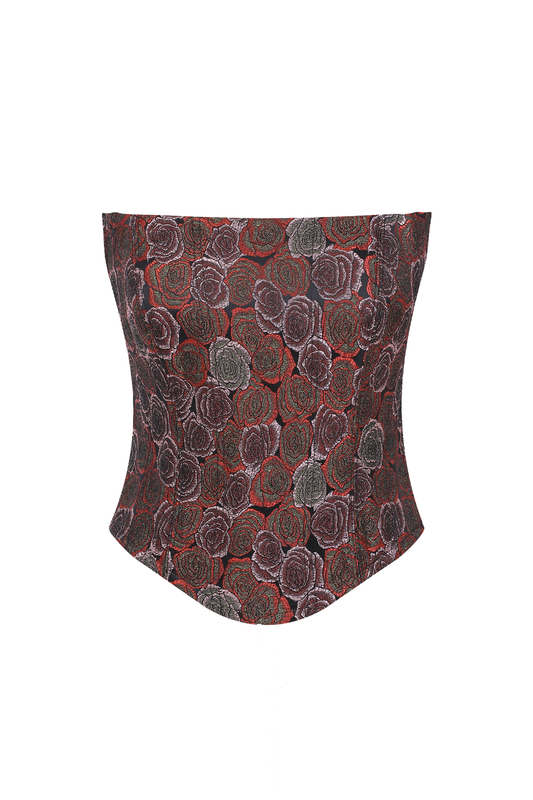 Arina - Patterned Strapless Corset